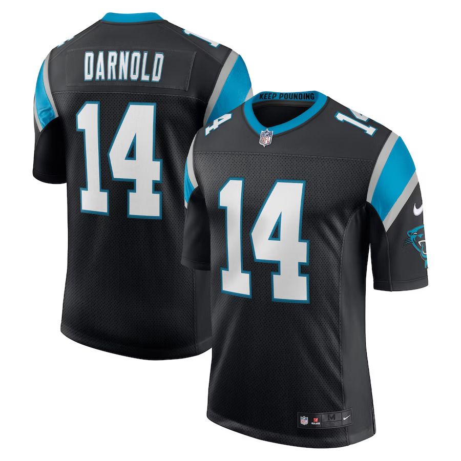 Men Carolina Panthers #14 Sam Darnold Nike Black Vapor Limited NFL Jersey->carolina panthers->NFL Jersey